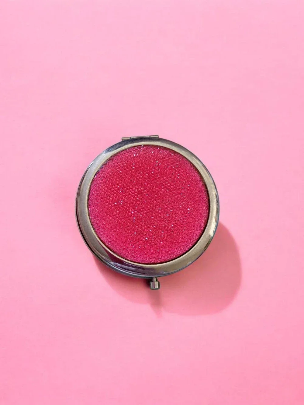 Bright Pink Compact Mirror-Small